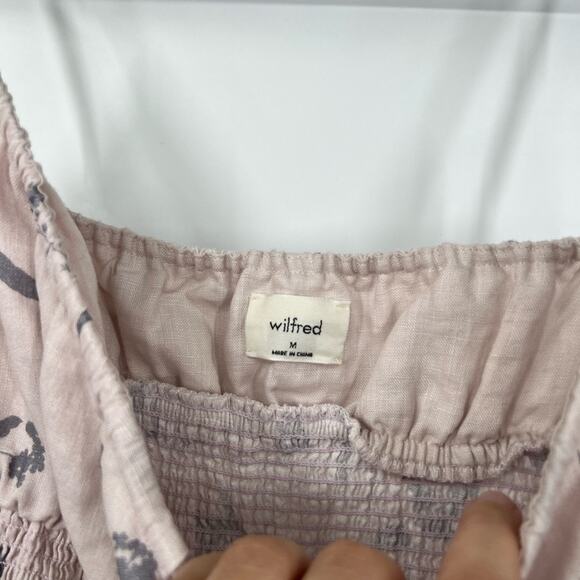 Wilfred Aritzia Genoa Linen Midi Dress in Vin Gris/Ardoise - Picture 4 of 9